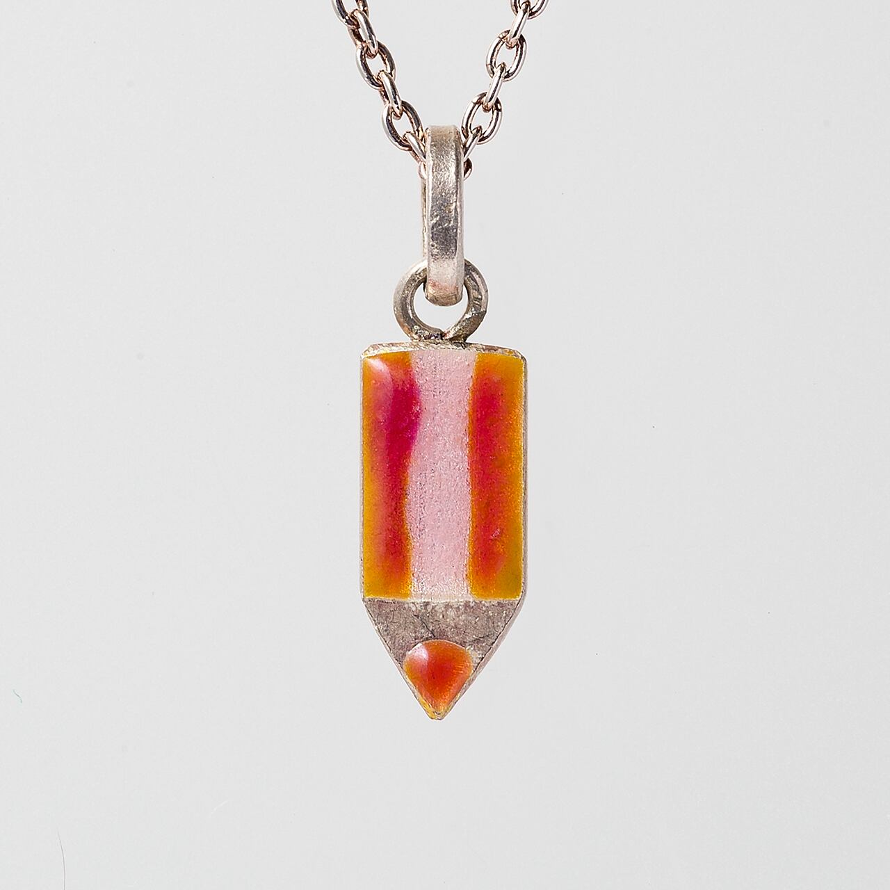 PENCIL orange & pink - necklace -