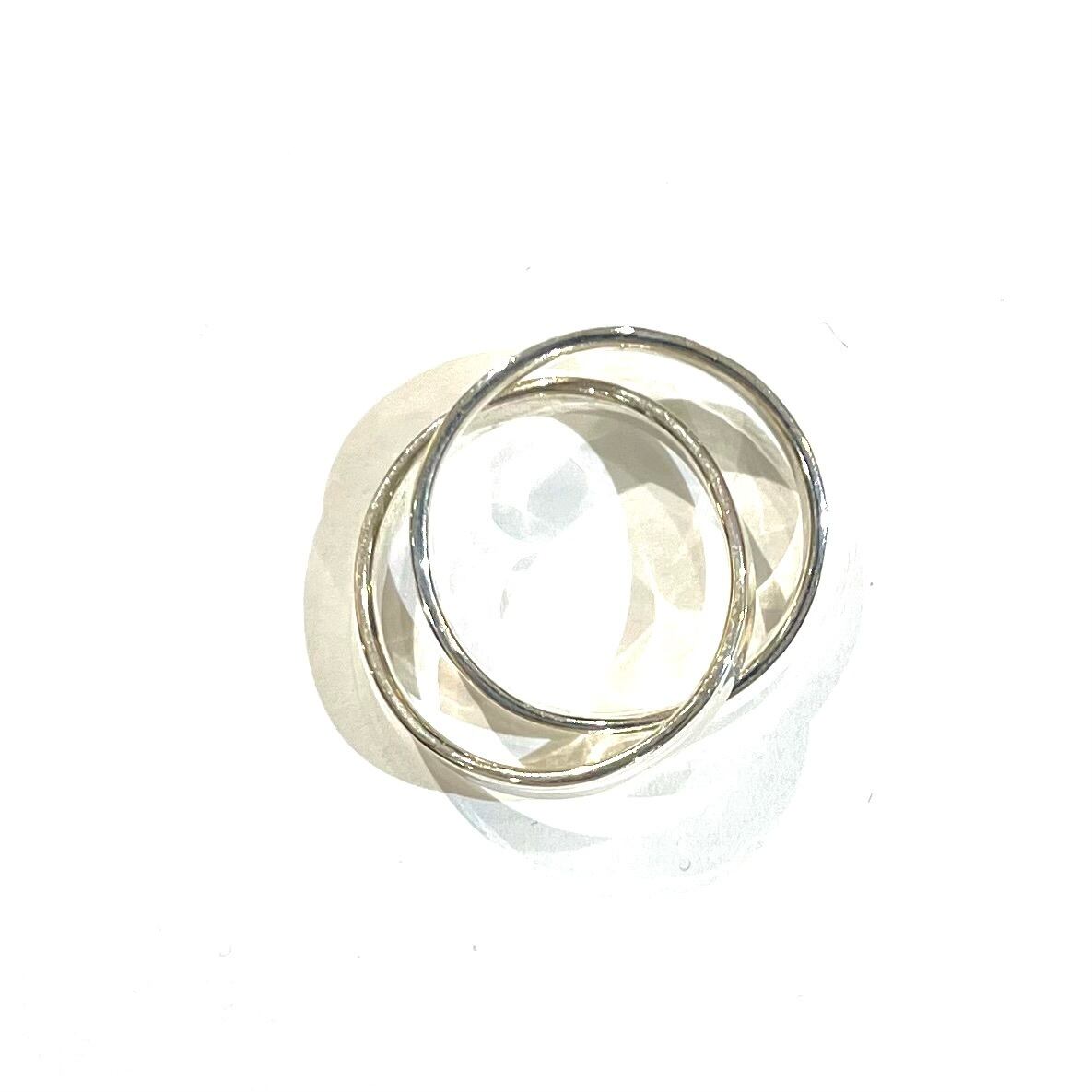 希少【TIFFANY&CO.】2194 1837 名品ダブルリング／シルバー925／17号