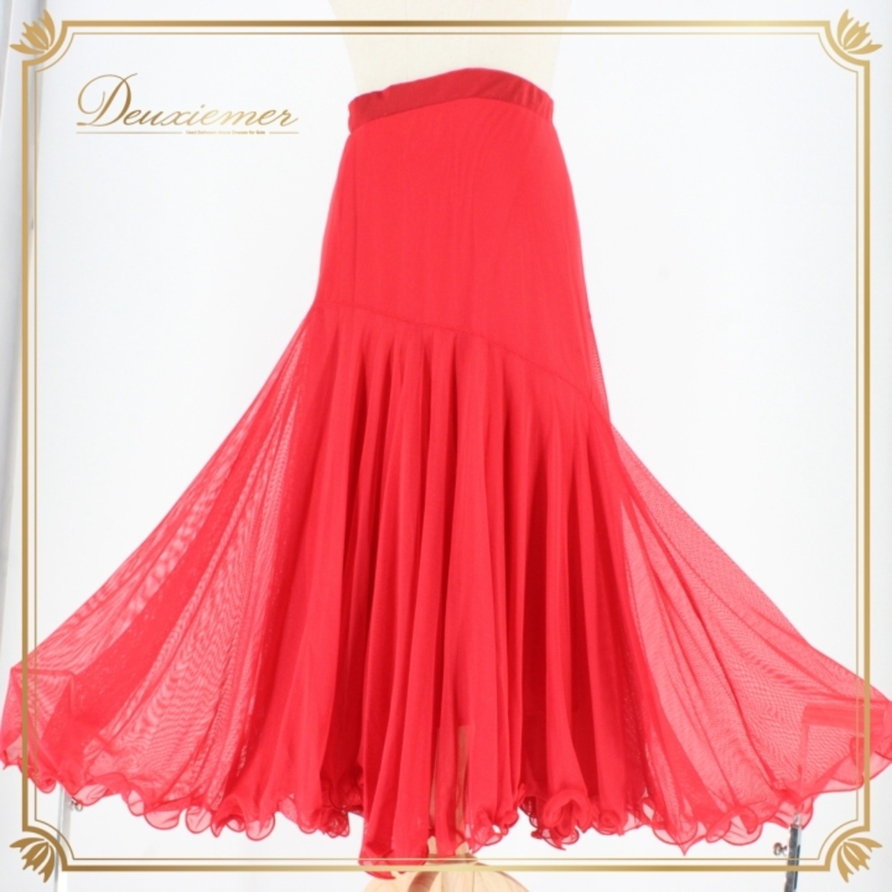 社交ダンス 衣装 スタンダード スカート レッスンウェア レディース 練習着 無地 赤 レッド系 フォーマル ステージ衣装 透け感 レース 気軽 おしゃれ お出かけ 婚活 パーティー 踊りやすい ストレッチ 赤色 ゆれる デザイン シンプル 大人向け レッスン パフォーマンス 日本製 上品 頑丈 楽しい 可愛い 目を引く 演出 洗濯可
