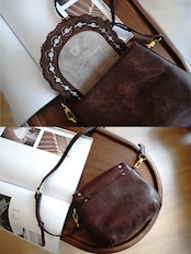 Rosalie Scallop Leather Shoulder Bag F0787