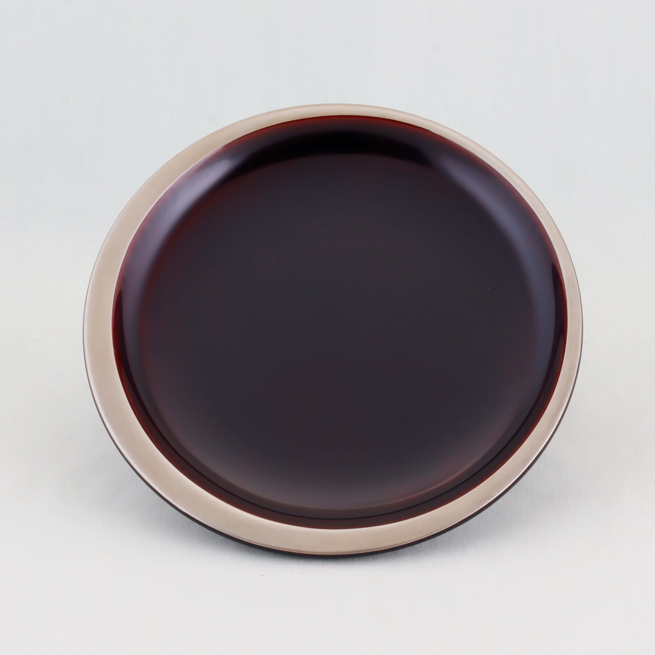 1512 輪島塗 銘々皿/日月形/溜塗/銀縁蒔絵/五枚組 | 輪島塗 加藤 1512 輪島塗 銘々皿/日月形/溜塗/銀縁蒔絵/五枚組 | 輪島塗 加藤