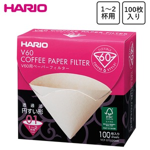 V60用ペーパーフィルター M 100枚個箱入り HARIO ハリオ