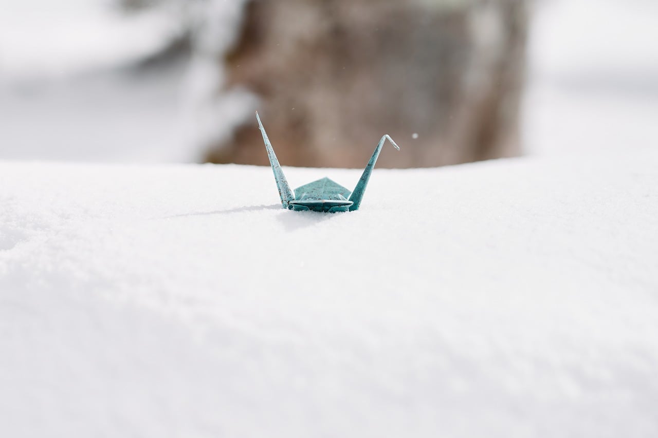 3月分】折鶴（緑青銅板製） | 和國商店