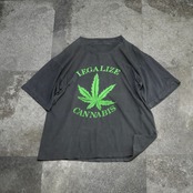 90's cannabis fade print tee
