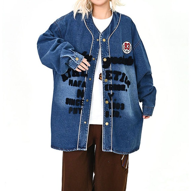 ロゴフロッキーベースボールデニムシャツ   R01429