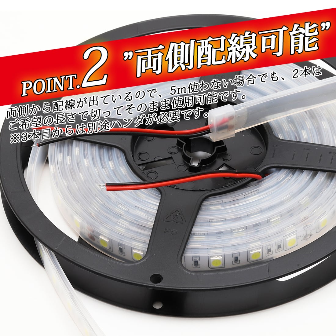 販売実績No.1 LEDテープライトS 工事用仮設LED照明 10mスターターキット SW21-06