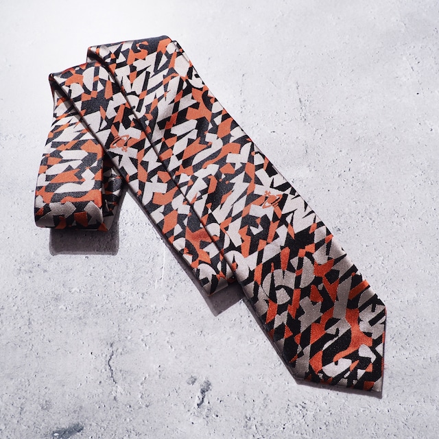 ” Vivienne Westwood ” logo printed full pattern silk Tie (made in Italy)