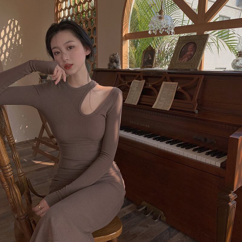 ドレス ストラップレススリムスカート スプリングウェスト ロング 春物 スリムヒップ ブラックストロベリース5032635846