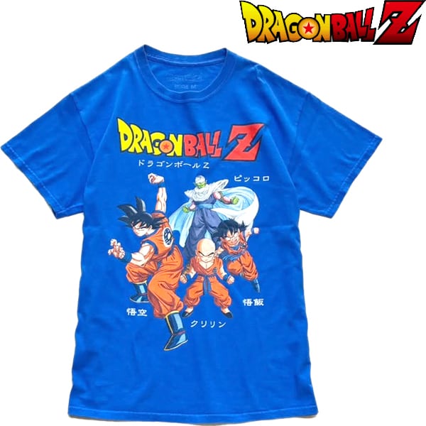 1点物◇孫悟空ドラゴンボールZ青プリントTシャツ古着メンズML