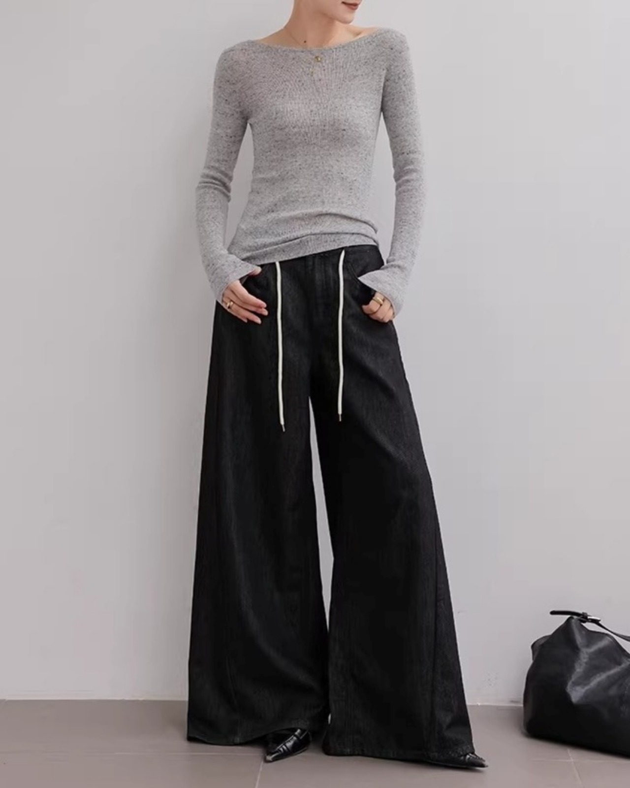 Boat neck slim-fit Knit L0100