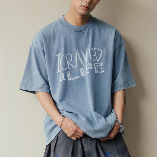 PAXOM PAINT WASH “I CRAVED A LIFE” TEE （ペイントウォッシュ アイ クレイヴド ア ライフ Tシャツ）