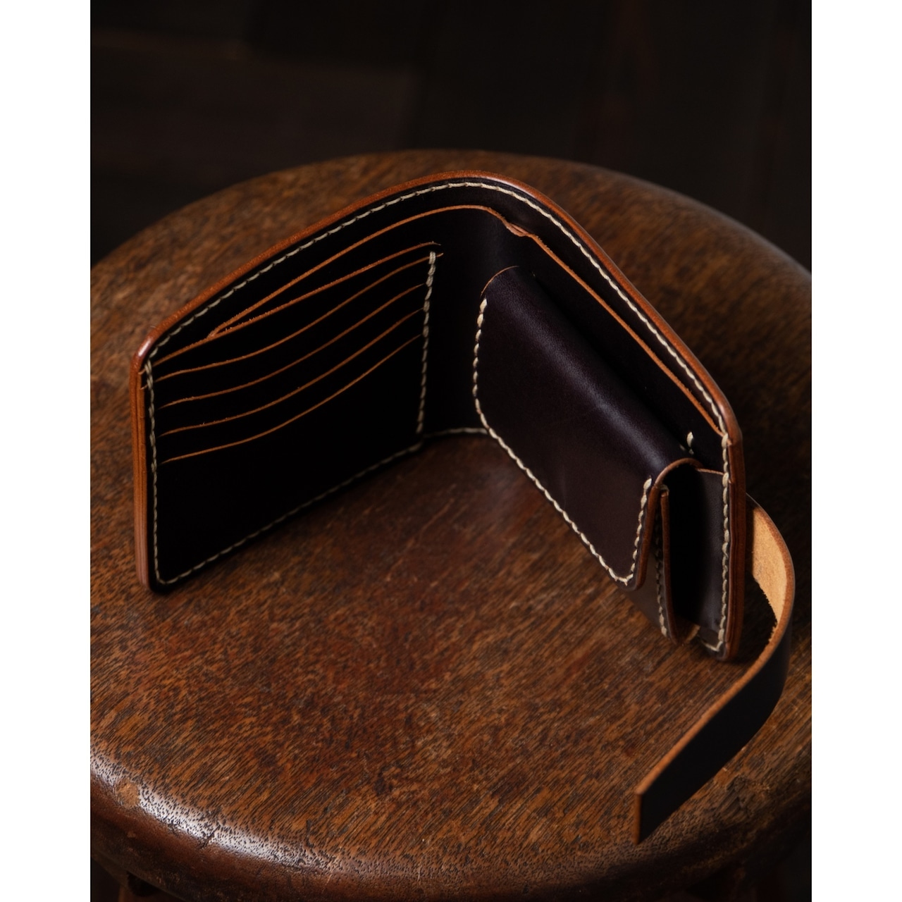 HALF WALLET オイルレザー/Stock