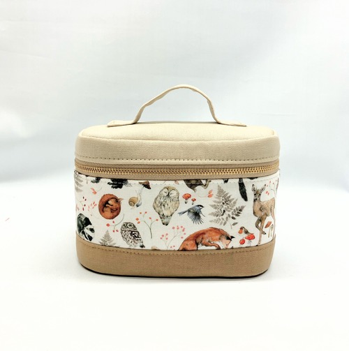 バニティポーチ  アクファクトゥム　フクロウ　どうぶつ｜とりさん工房ーかわいいハンドメイドポーチ