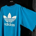 90s USA adidas トレファイルロゴ　アディダスTシャツ　水色　シングルステッチ　XL