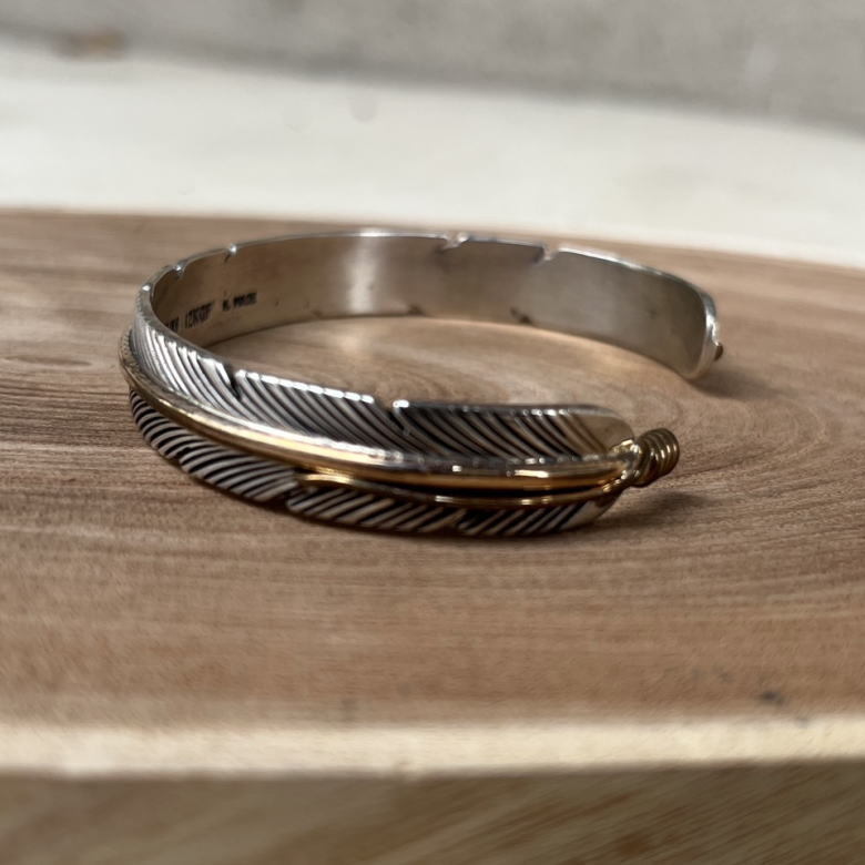 インディアンジュエリー Indian Jewelry 12KGF フェザーバングル