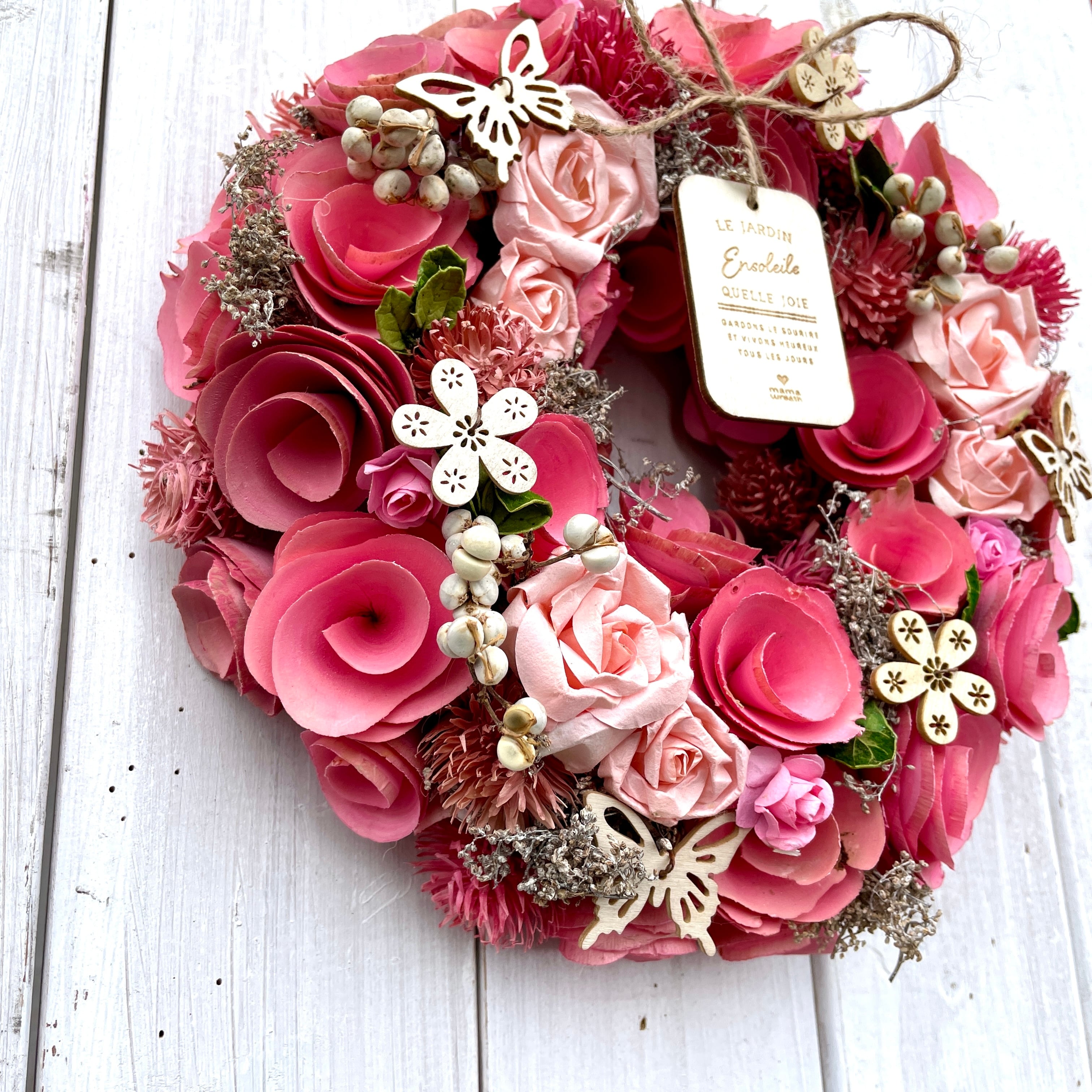 ついに再販開始 花 雑貨 1個特大サイズ 約59ｃｍリース 存在感 映えます 可愛いピンクに仕上げたドライフラワーを基調としたナチュラルリース 4742 送料無料 Golf Lesson Maru Com