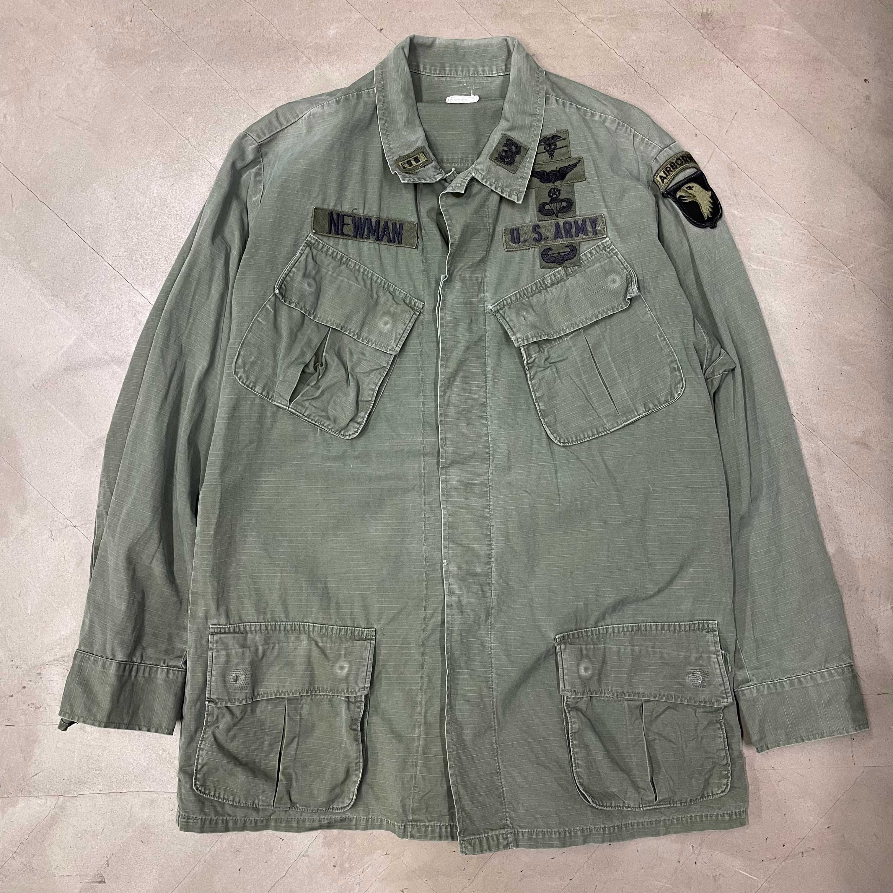70s US ARMY ジャングルファティーグ ジャケット カーキ オリーブ XS-R 