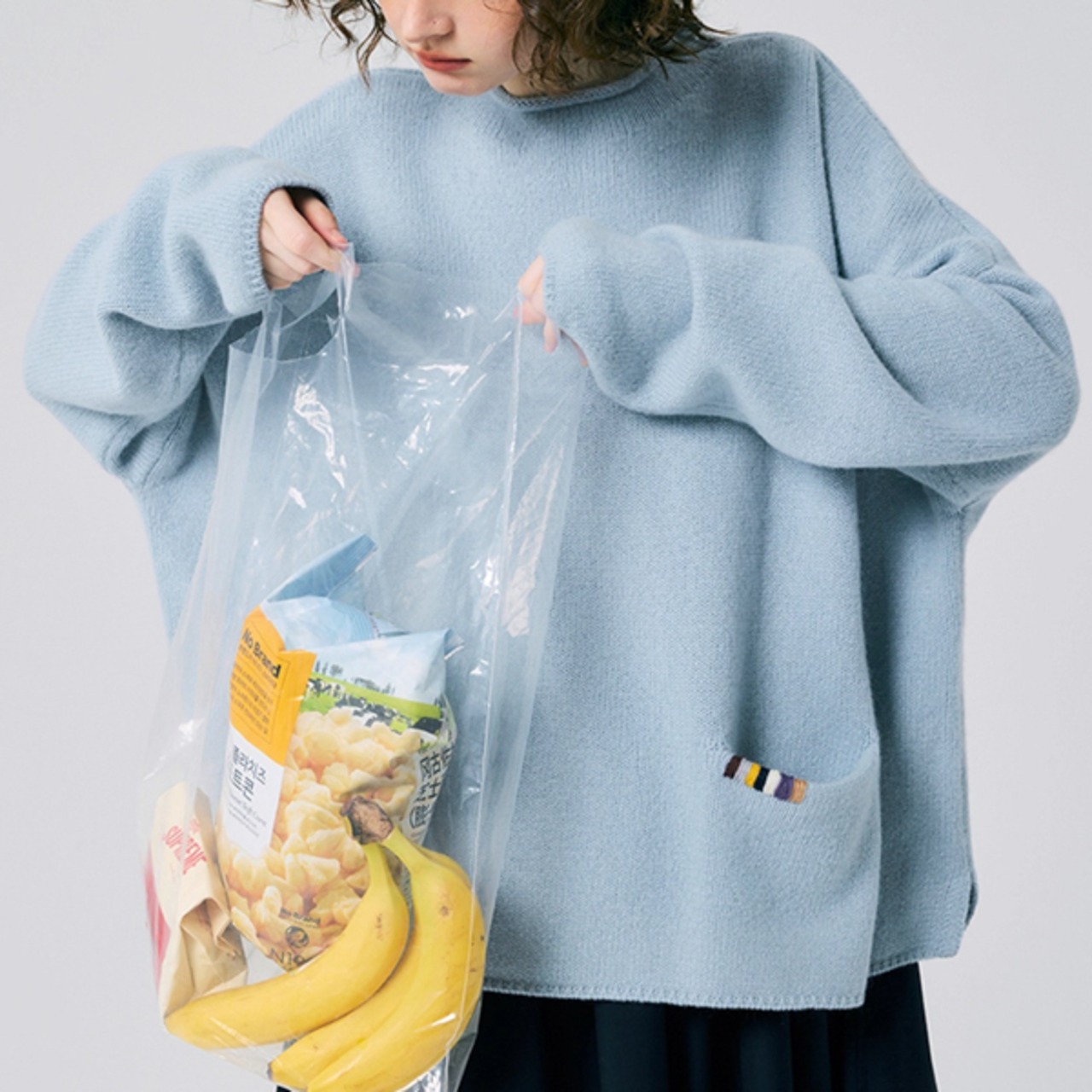 【2color】彩り刺繍とバットスリーブの優しいセーター 《P0265》