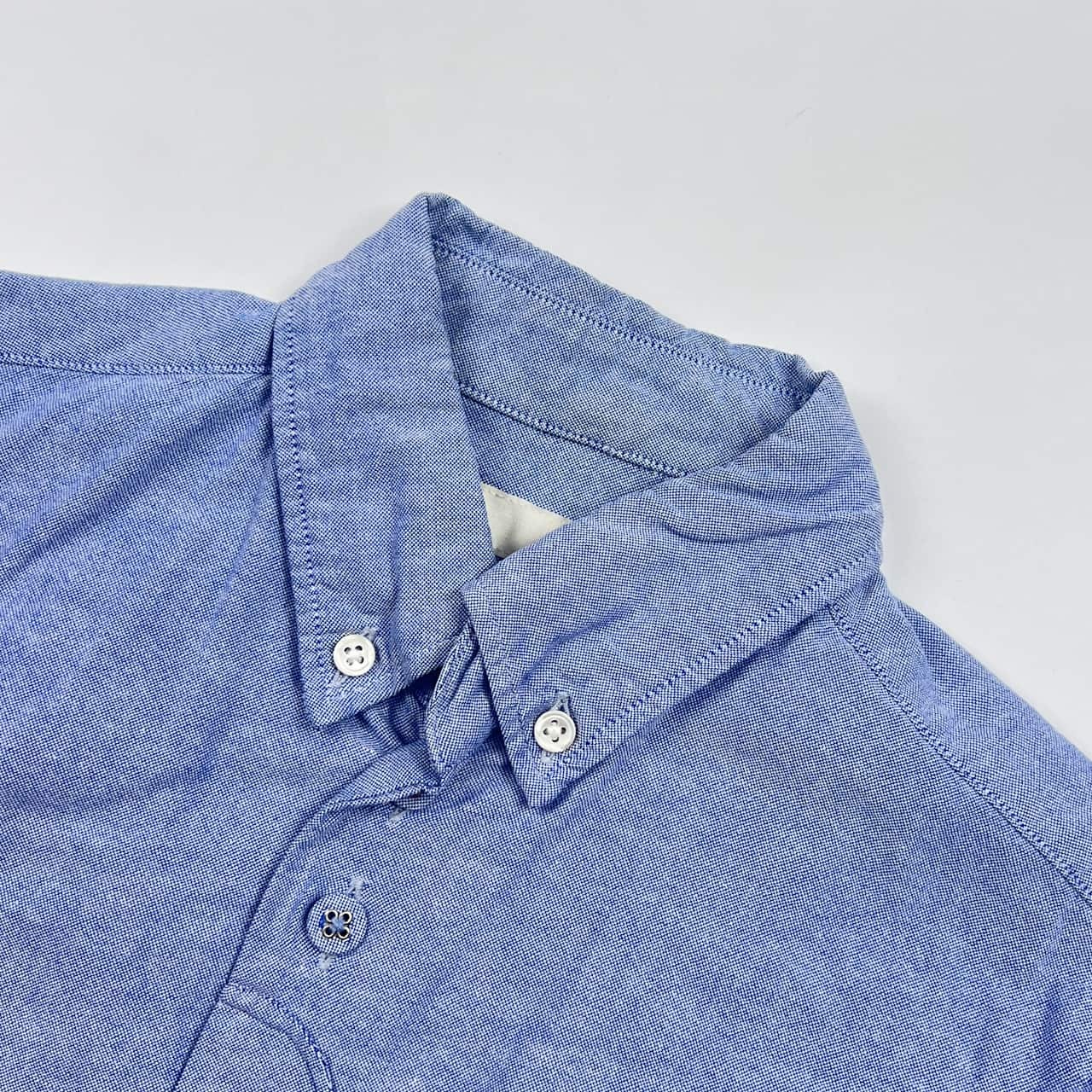 nisica ニシカ オックスフォード BD ボタンダウン 長袖シャツ 2/ブルー メンズ