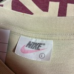 90s-00s NIKE バックプリントTシャツ　ベージュ　ナイキ　
