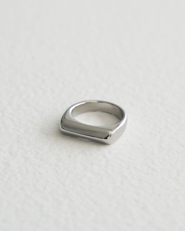 316L Triangle signet ring【SILVER】#r127