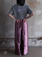 333 original/Embroidery silk wrap pants (BLUE)
