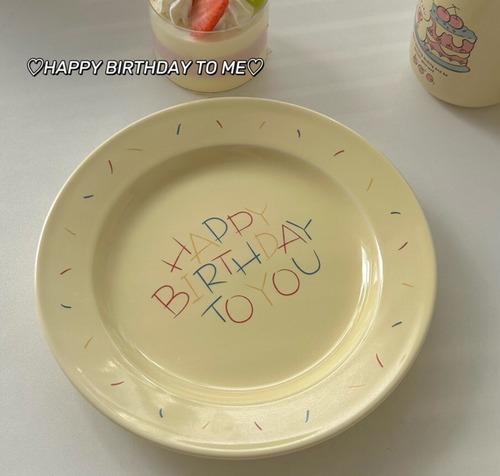 【お取り寄せ】★3種★ 韓国風 誕生日 ins ファッション 陶器 食器 お皿