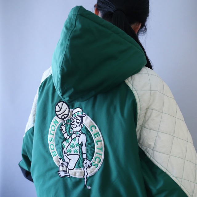 "STARTER × NBA" boston celtics 3-tone loose silhouette nylon blouson