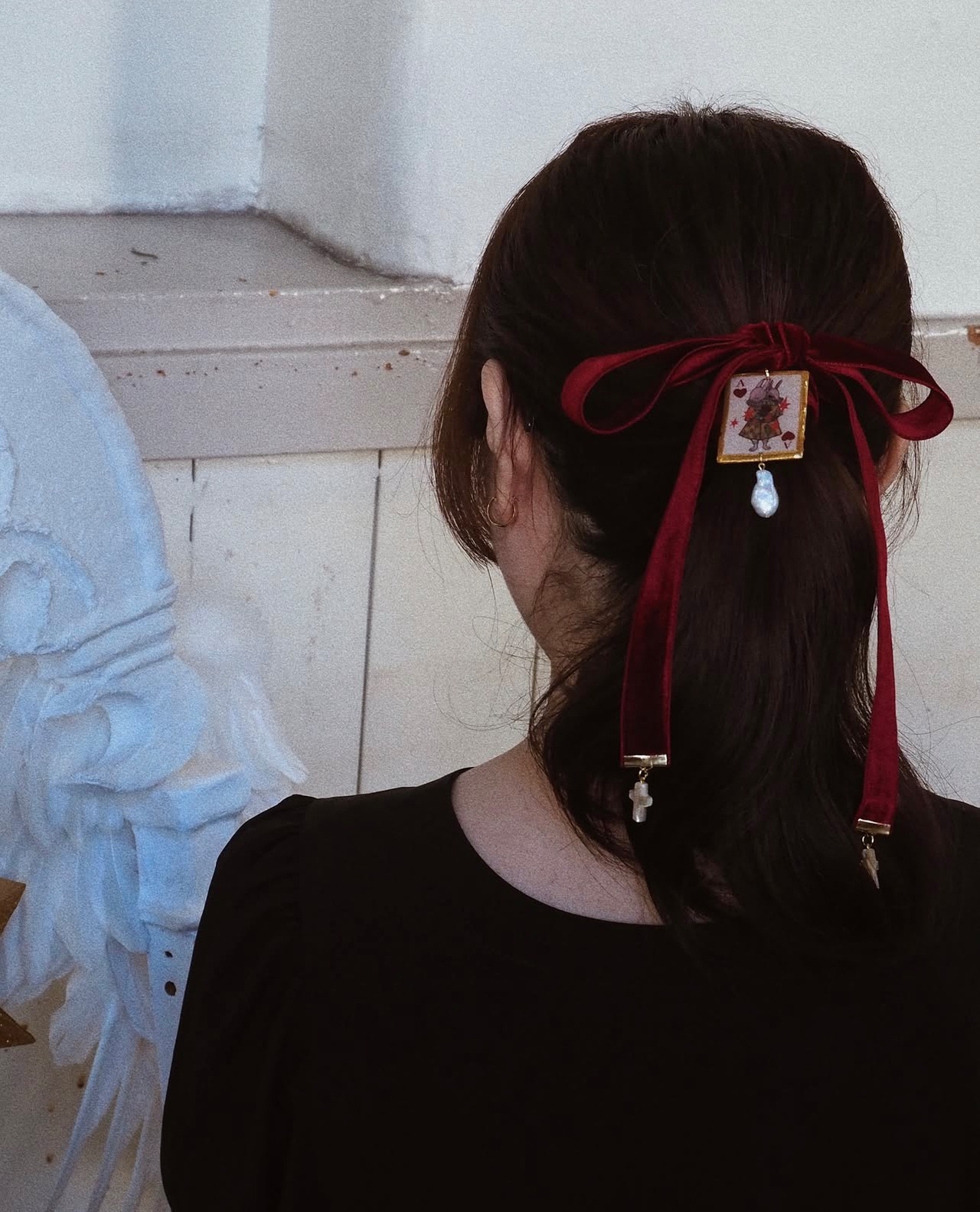 双頭うさぎのトランプ　ベロアチョーカー＆ヘアリボン