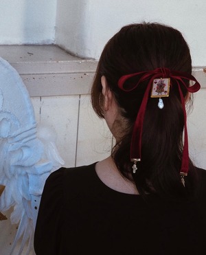 双頭うさぎのトランプ　ベロアチョーカー＆ヘアリボン