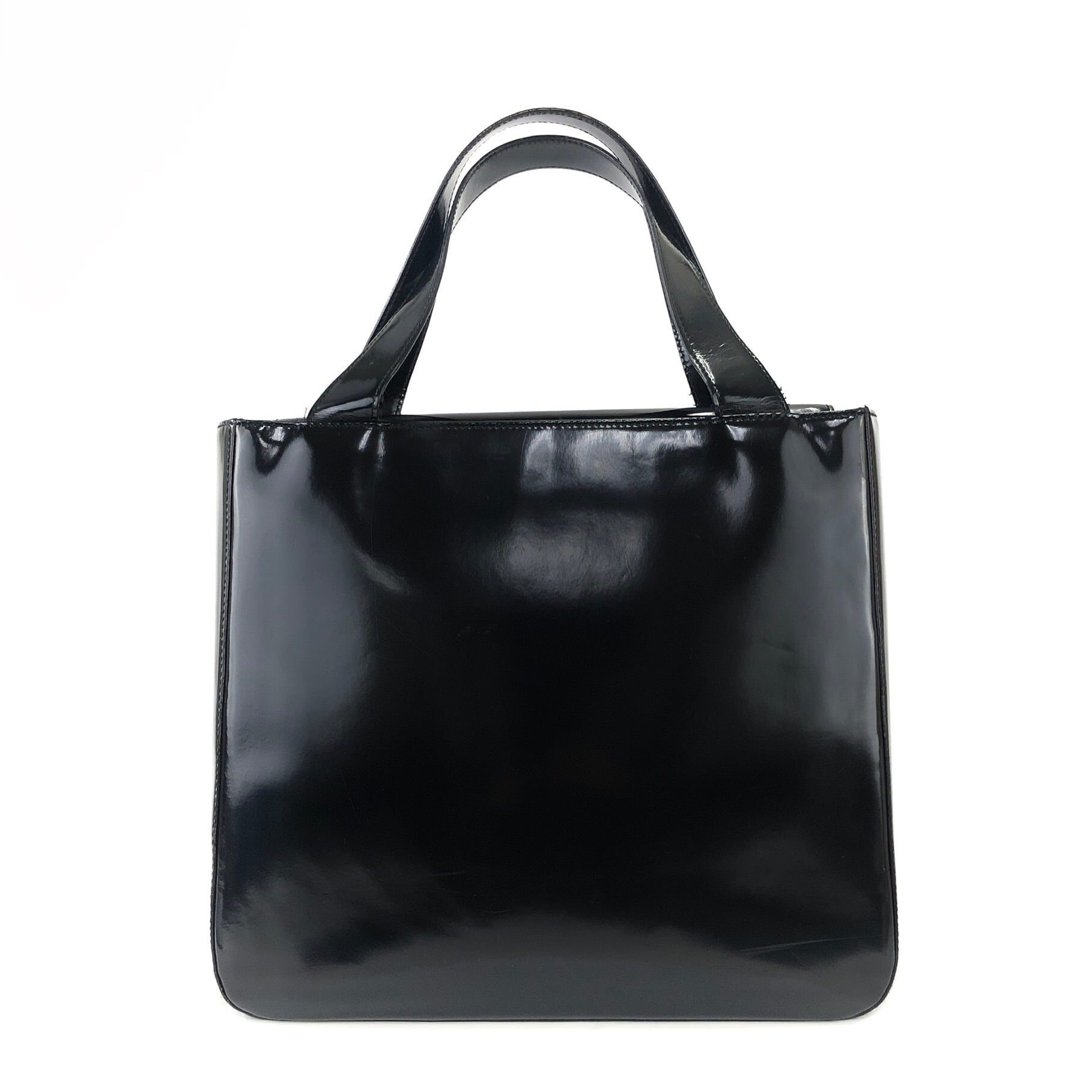 CELINE セリーヌ ロゴ カットアウト ハンドバッグ ブラック vintage