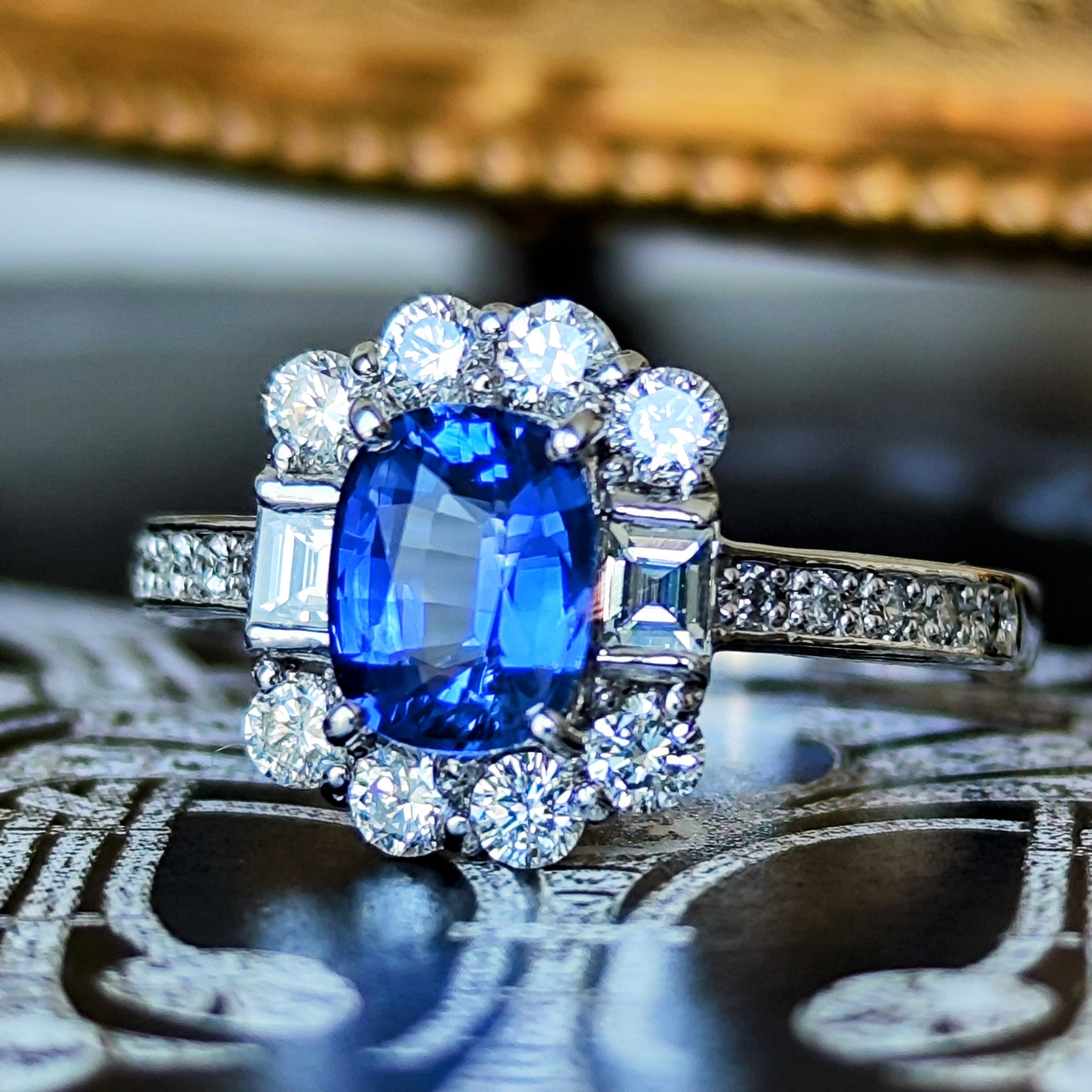 New 1.03ct天然コーンフラワーブルーサファイアルース 鑑定書付き非加熱