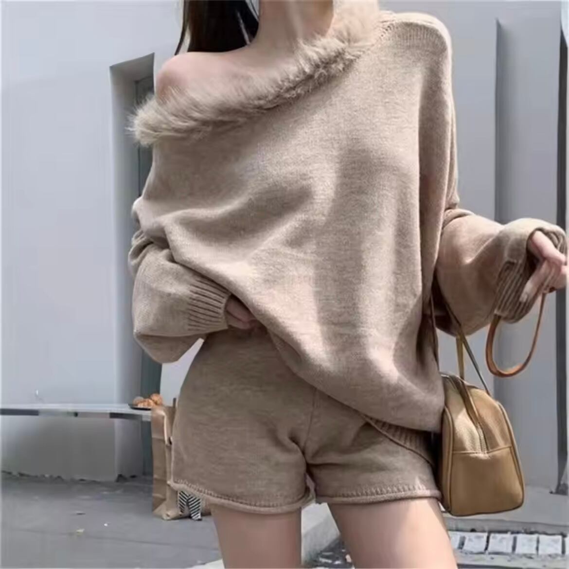 collar fur knit setup