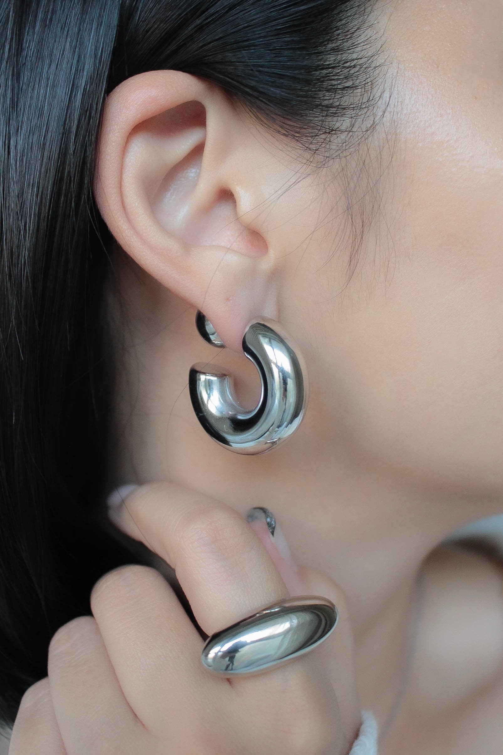 Chubby 2way Studs Pierce | ebine(エビネ)|金属アレルギー対応