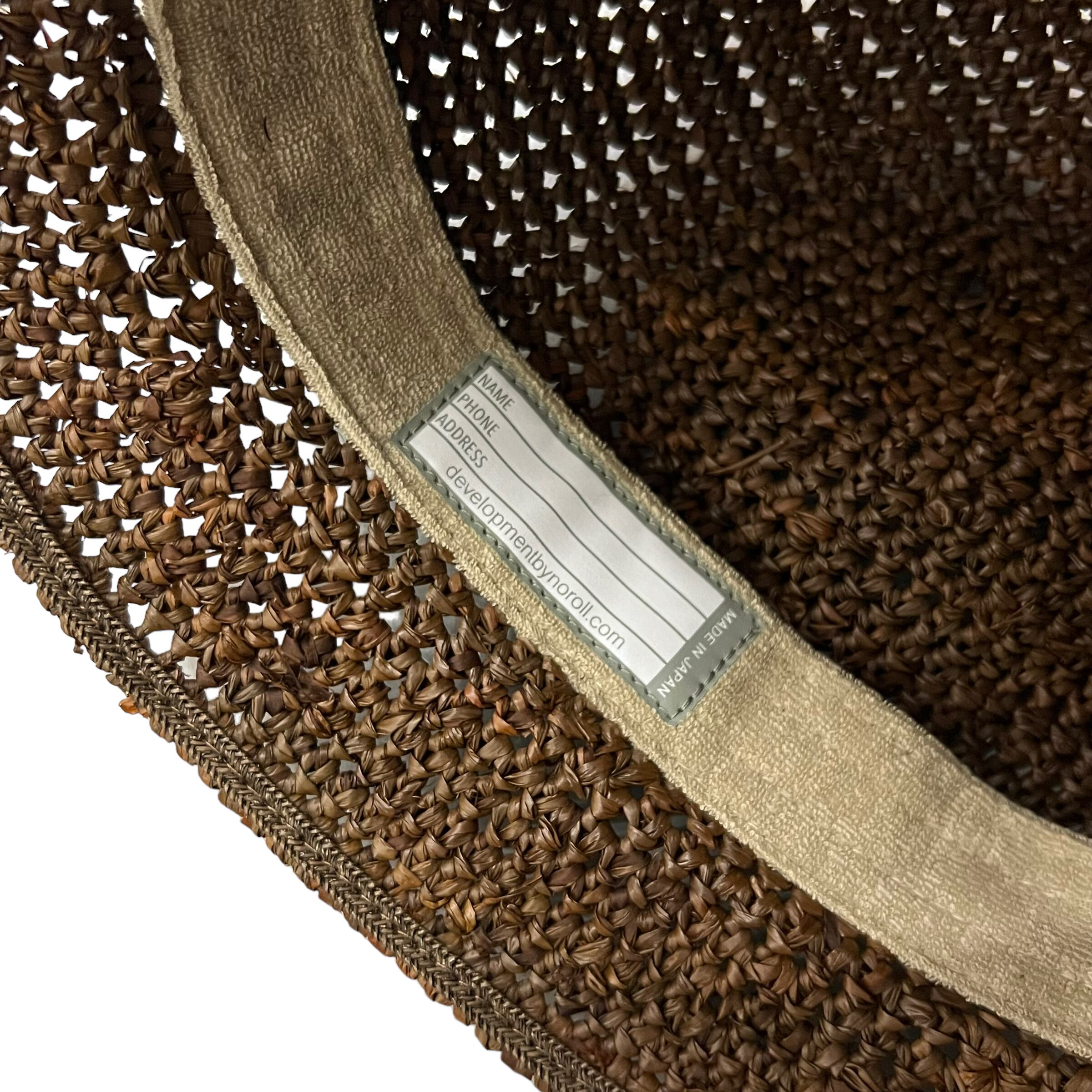 NOROLL / DETOURS RAFFIA HAT BROWN RAFFIA | THE NEWAGE CLUB