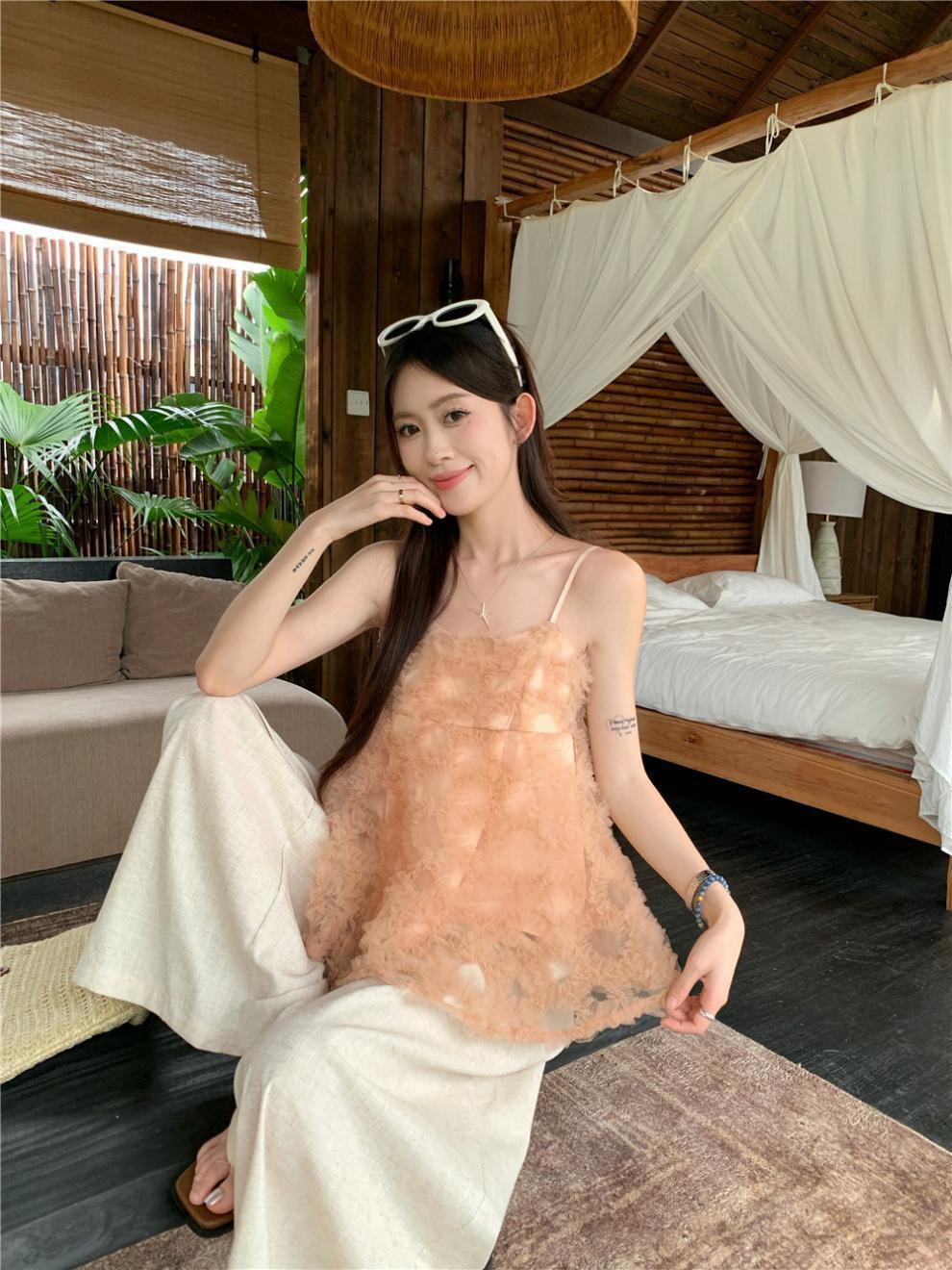 tops】チュールキャミブラウス M31577 | nanastyle