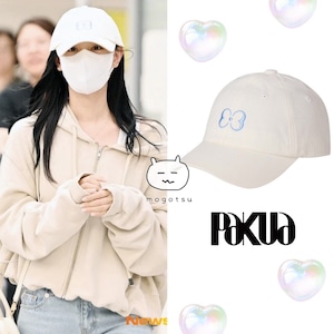 在庫少なめ!★キム ジウォン 着用!!【PAKUA】BUTTERFLY LOGO BALL CAP-CREAM