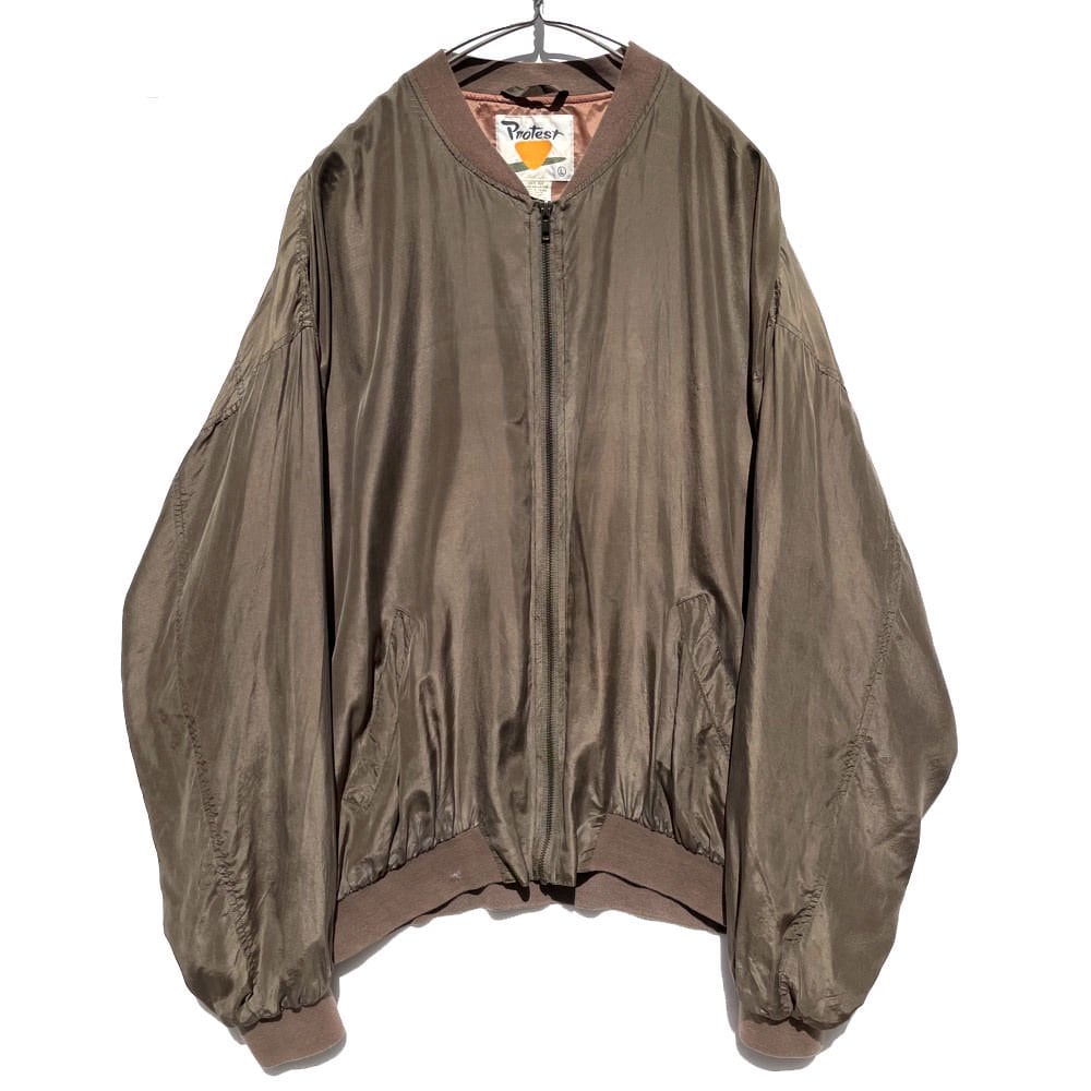 Protest] Vintage Big Silhouette Silk Blouson Jacket [1990s] Vintage Silk  Jacket | beruf