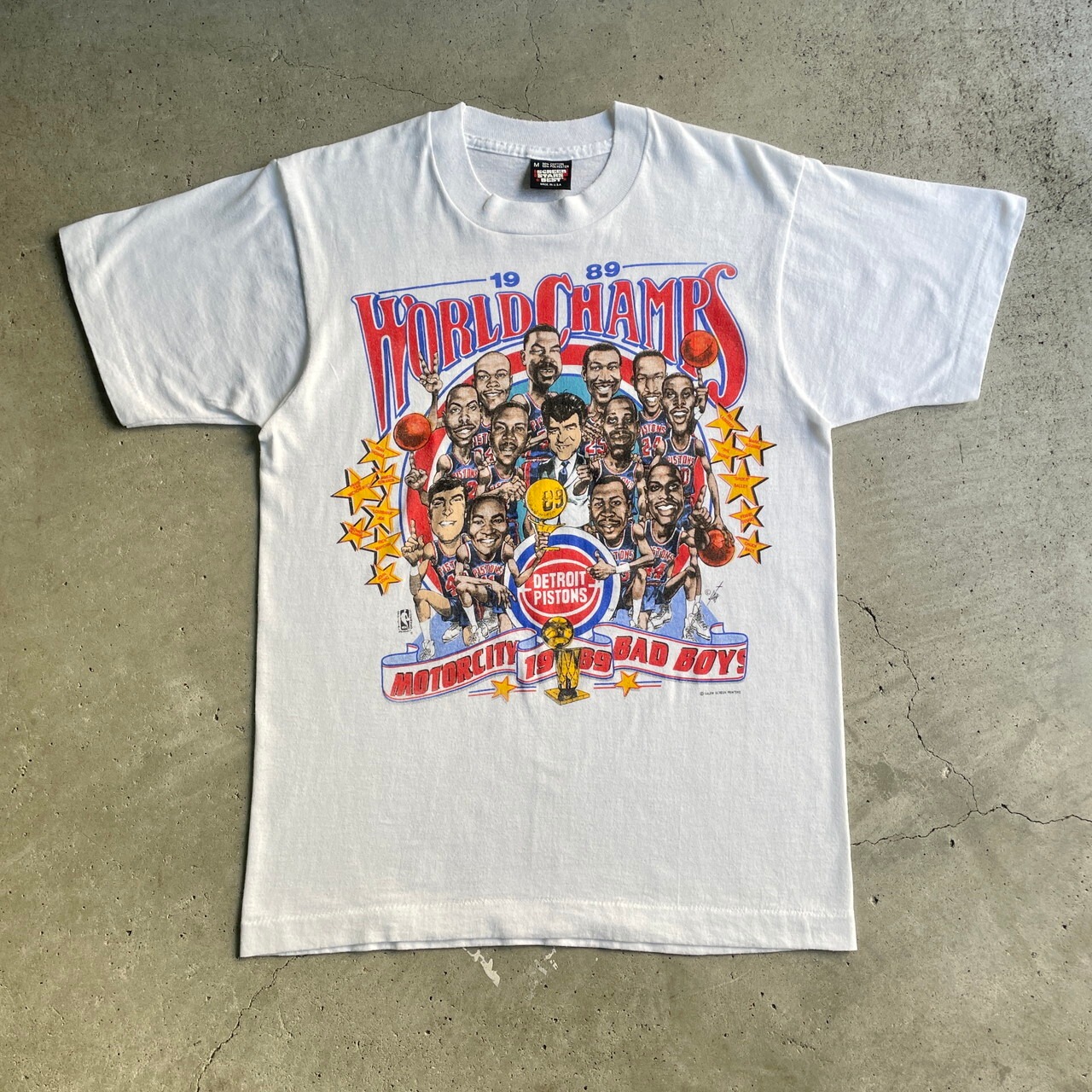 80年代 NBA DETROIT PISTONS 1989 WORLD CHAMPIONS チームロゴ 
