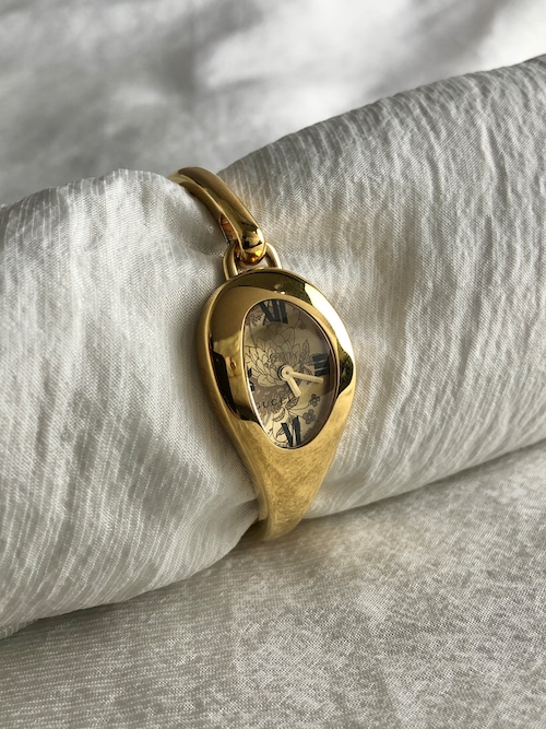GUCCI グッチ 腕時計 ゴールド フローラ ステンレススチール 103 クウォーツ バングル vintage ヴィンテージ オールド 3dvc5d