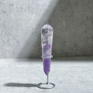 台座付き♡【ハイクオリティ】虹◎バイーア産ファントムアメジスト ダブルターミネイテッド53◇Phantom Amethyst  ◇ 天然石・鉱物・パワーストーン