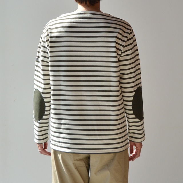 セントジェームス SAINT JAMES ウエッソンボーダーエルボーパッチ(13JC OUES.COUD.R)ECRU/TOURBE（TOURBE）