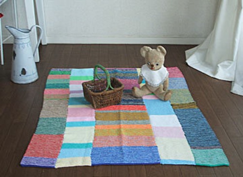 english vintage　lovely color crochet　クロッシュ　ベッドカバー　ソファーカバー