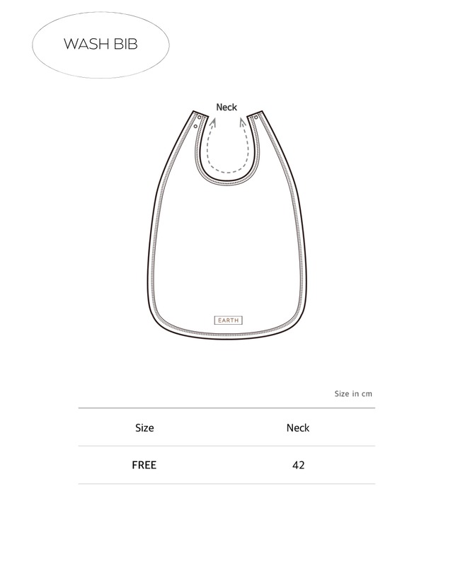 《予約》EARTH THE ARCHIVE / Organic Wash Bib
