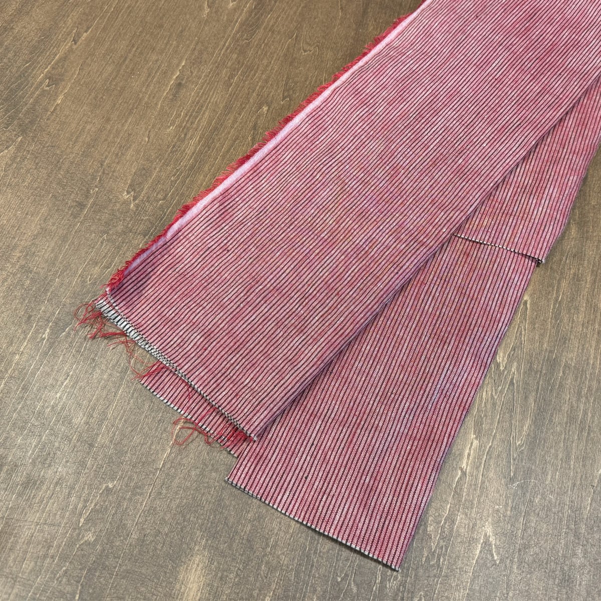 生地販売】4・2ストライプ 赤（A-212） | 近江上布伝統産業会館公式