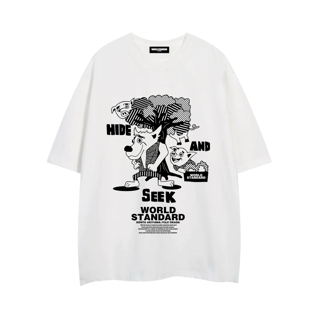 WORLD STANDARD×アキナ秋山コラボクルーネックプリントTシャツ/WSHT-119