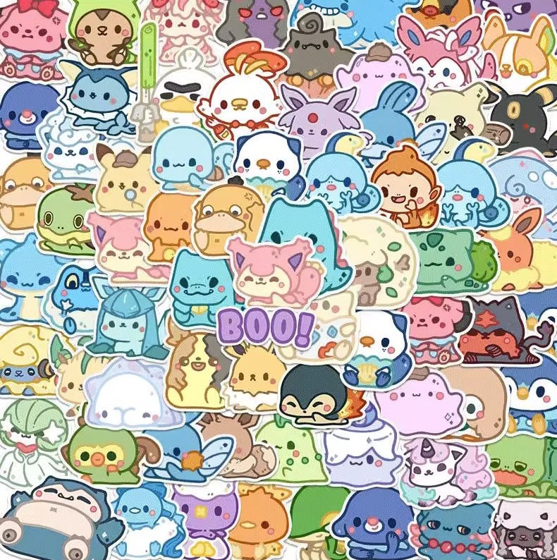 70枚 ポケモンQ 防水ステッカー シール | aboo