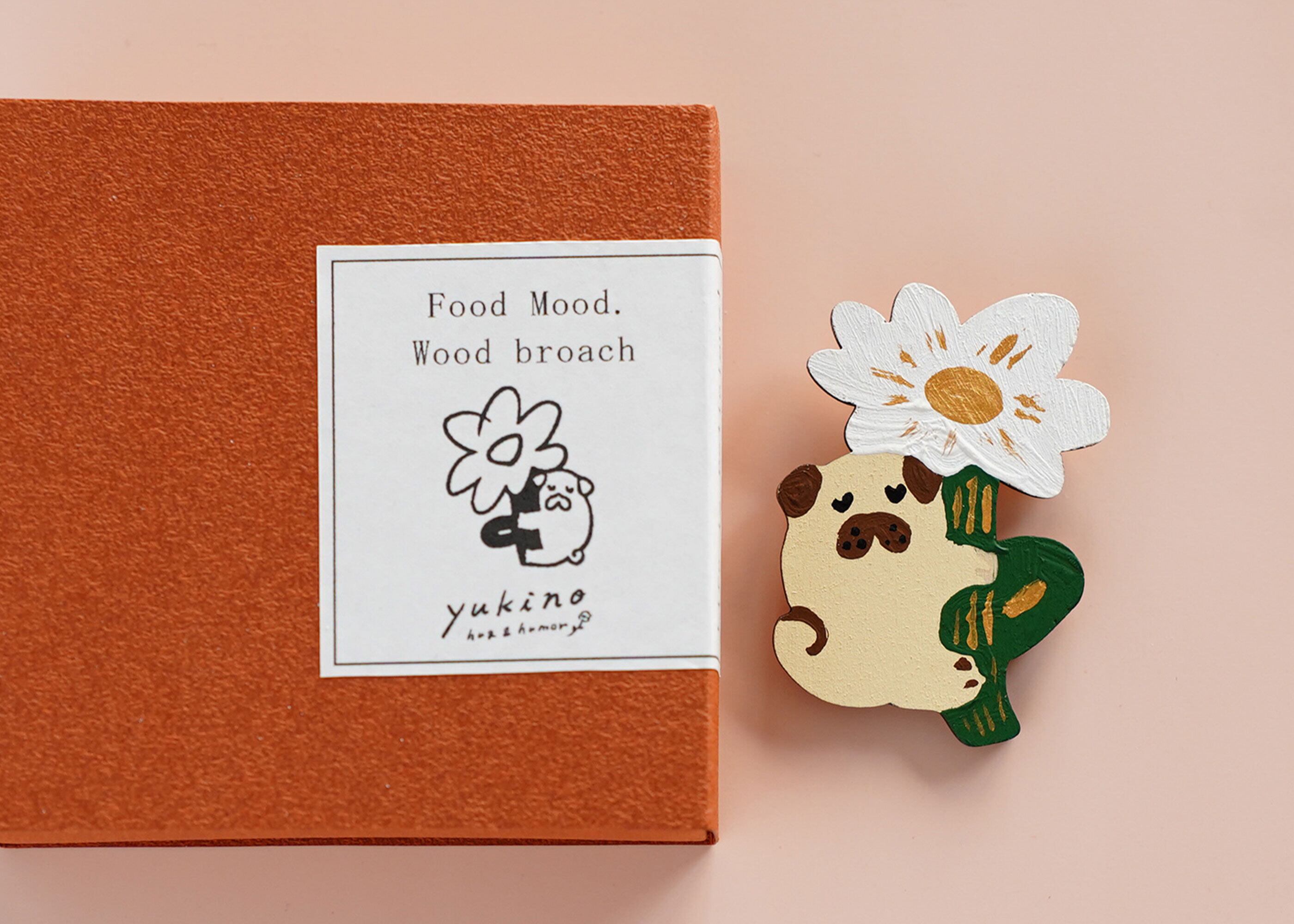 wood objet 原画 ミニブローチ-16
