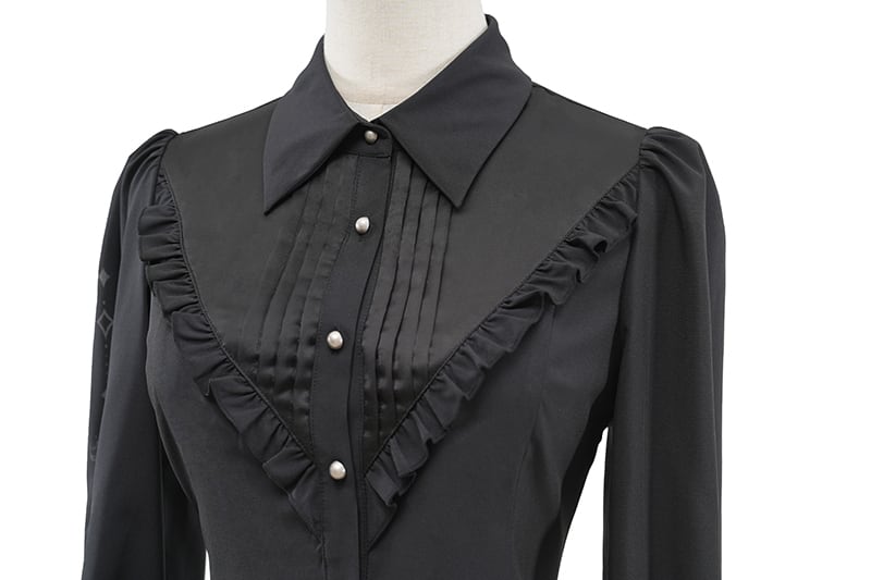 オッズオン 薔薇ブラウス ブラック 星と蛇と薔薇 ブラウス | HoshibakoWorks