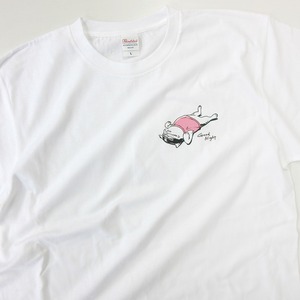 フレブル 仰向け寝 Tシャツ dog41 犬 フレンチブルドッグ ゆるい イラスト